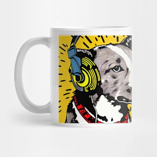 Dog with Headphones Mug